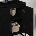 Casa si Gradina - Mobilier - Mobilier baie - Corpuri baie - Dulap de Baie cu usa Stejar Negru 60 x 30 x 60 cm Lemn compozit - Infinity.ro