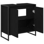 Casa si Gradina - Mobilier - Mobilier baie - Corpuri baie - Dulap de Baie cu usa Stejar Negru 60 x 30 x 60 cm Lemn compozit - Infinity.ro