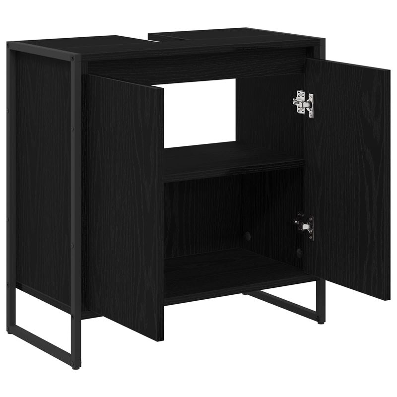 Casa si Gradina - Mobilier - Mobilier baie - Corpuri baie - Dulap de Baie cu usa Stejar Negru 60 x 30 x 60 cm Lemn compozit - Infinity.ro
