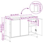 Casa si Gradina - Mobilier - Mobilier baie - Corpuri baie - Dulap de Baie Stejar fumuriu 90 x 30 x 60 cm Lemn compozit - Infinity.ro