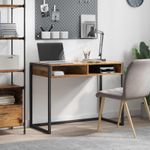 Casa si Gradina - Mobilier - Mese si birouri - Birouri - Birou cu depozitare Lemn Vechi 100 x 50 x 75 cm Lemn compozit - Infinity.ro