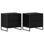 Casa si Gradina - Mobilier - Comode si corpuri - Noptiere - Noptiera 2 pcs Stejar Negru 50 x 39.5 x 50 cm Lemn compozit - Infinity.ro