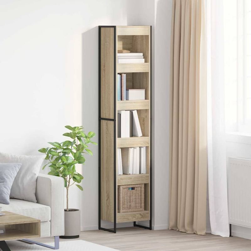 Casa si Gradina - Mobilier - Biblioteci si rafturi - Biblioteci - Dulap pentru carti Sonoma 80 x 30 x 155 cm Lemn compozit - Infinity.ro
