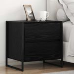 Casa si Gradina - Mobilier - Comode si corpuri - Noptiere - Noptiera 2 pcs Stejar Negru 50 x 39.5 x 50 cm Lemn compozit - Infinity.ro
