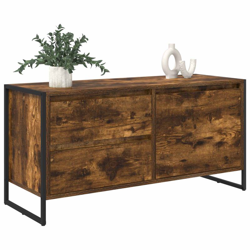 Casa si Gradina - Mobilier - Comode si corpuri - Comode - Cabinet TV Stejar fumuriu 100 x 36 x 49.5 cm Lemn compozit - Infinity.ro