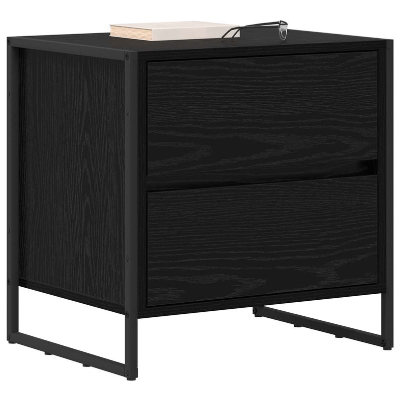 Casa si Gradina - Mobilier - Comode si corpuri - Noptiere - Noptiera 2 pcs Stejar Negru 50 x 39.5 x 50 cm Lemn compozit - Infinity.ro