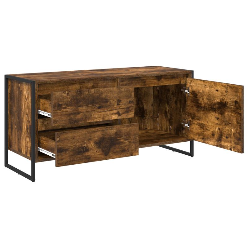 Casa si Gradina - Mobilier - Comode si corpuri - Comode - Cabinet TV Stejar fumuriu 100 x 36 x 49.5 cm Lemn compozit - Infinity.ro