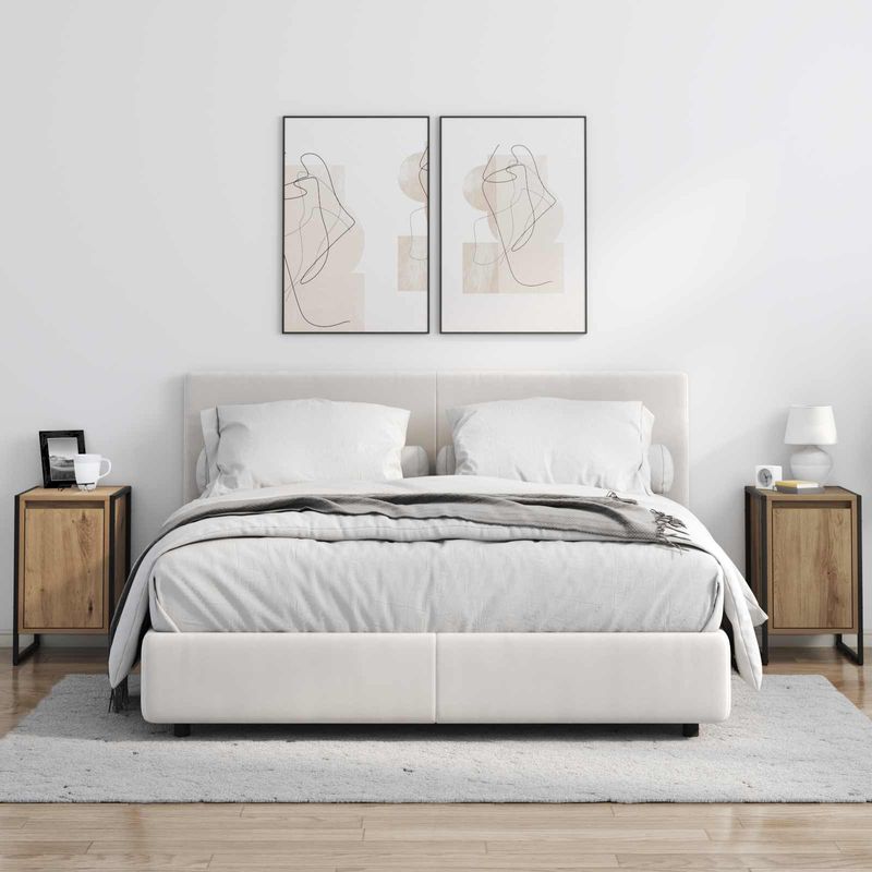 Casa si Gradina - Mobilier - Comode si corpuri - Noptiere - Noptiera 2 pcs Stejar artizanal 39,5 x 30 x 50 cm Lemn compozit - Infinity.ro