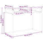 Casa si Gradina - Mobilier - Mese si birouri - Birouri - Birou cu depozitare Lemn Vechi 100 x 50 x 75 cm Lemn compozit - Infinity.ro