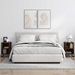 Casa si Gradina - Mobilier - Comode si corpuri - Noptiere - Noptiera 2 pcs Stejar Fumuriu 39.5 x 30 x 50 cm Lemn compozit - Infinity.ro