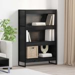 Casa si Gradina - Mobilier - Biblioteci si rafturi - Biblioteci - Dulap pentru carti Stejar Negru 80 x 30 x 155 cm Lemn compozit - Infinity.ro