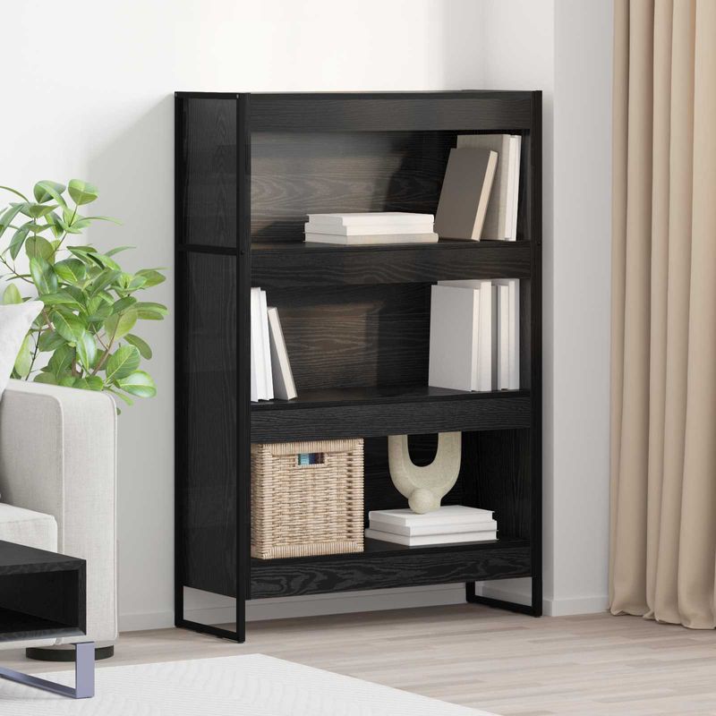 Casa si Gradina - Mobilier - Biblioteci si rafturi - Biblioteci - Dulap pentru carti Stejar Negru 80 x 30 x 155 cm Lemn compozit - Infinity.ro