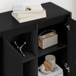 Casa si Gradina - Mobilier - Comode si corpuri - Comode - Dulap lateral Stejar Negru 79 x 36 x 75 cm Lemn compozit - Infinity.ro