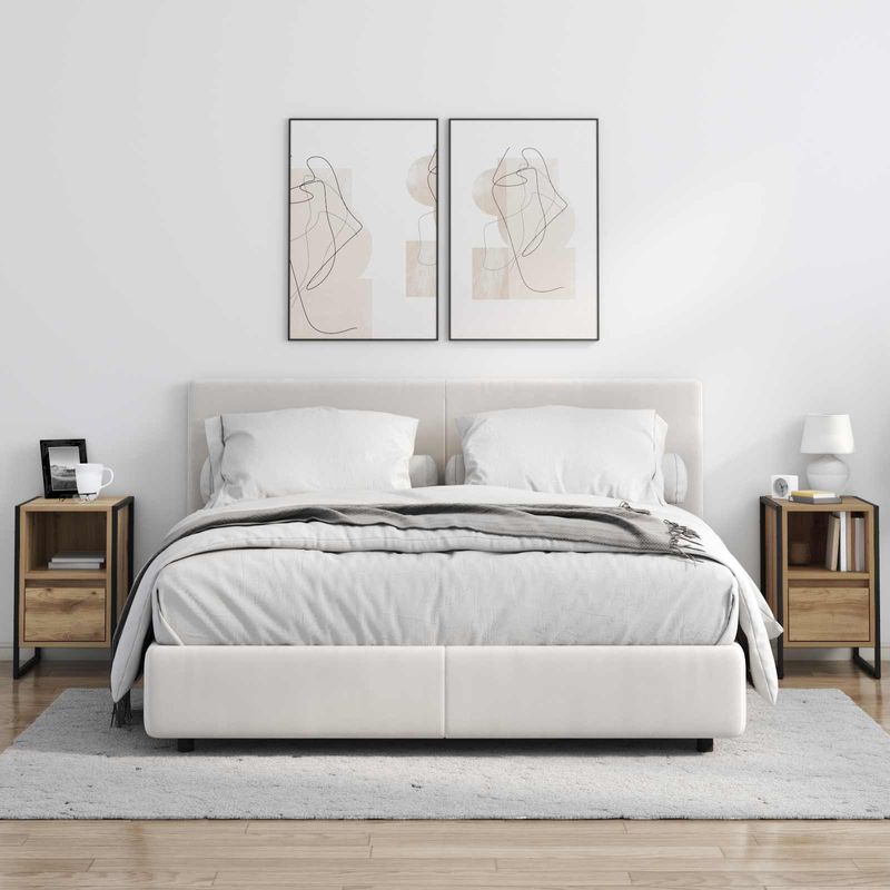 Casa si Gradina - Mobilier - Comode si corpuri - Noptiere - Noptiera 2 pcs Stejar artizanal 39,5 x 30 x 50 cm Lemn compozit - Infinity.ro