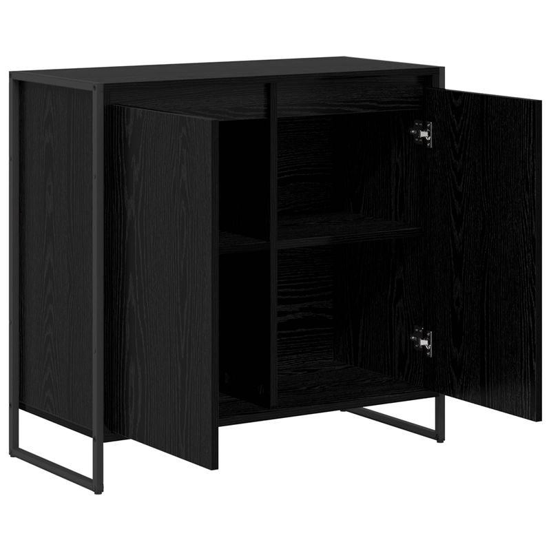 Casa si Gradina - Mobilier - Comode si corpuri - Comode - Dulap lateral Stejar Negru 79 x 36 x 75 cm Lemn compozit - Infinity.ro