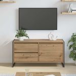 Casa si Gradina - Mobilier - Comode si corpuri - Comode - Cabinet TV Stejar artizanal 100 x 36 x 49.5 cm Lemn compozit - Infinity.ro