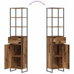 Casa si Gradina - Mobilier - Mobilier baie - Corpuri baie - Dulap de Baie cu usa Lemn Vechi 40 x 30 x 180 cm Lemn compozit - Infinity.ro