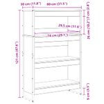 Casa si Gradina - Mobilier - Biblioteci si rafturi - Biblioteci - Dulap pentru carti Lemn Vechi 80 x 30 x 155 cm Lemn compozit - Infinity.ro