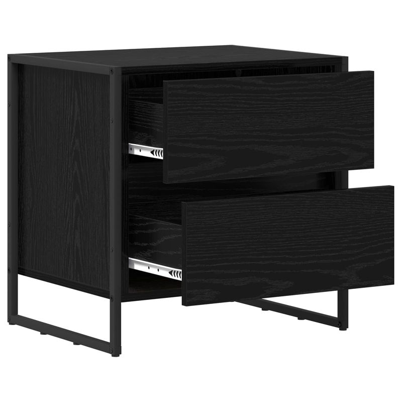 Casa si Gradina - Mobilier - Comode si corpuri - Noptiere - Noptiera 2 pcs Stejar Negru 50 x 39.5 x 50 cm Lemn compozit - Infinity.ro