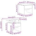 Casa si Gradina - Mobilier - Mese si birouri - Masute de cafea - Masa de cafea Stejar Negru 55 x 54,5 x 45 cm Lemn compozit - Infinity.ro