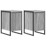 Casa si Gradina - Mobilier - Comode si corpuri - Noptiere - Noptiera 2 pcs Gri Sonoma 39,5 x 30 x 50 cm Lemn compozit - Infinity.ro