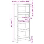 Casa si Gradina - Mobilier - Biblioteci si rafturi - Biblioteci - Dulap pentru carti Stejar artizanal 80 x 30 x 155 cm - Infinity.ro