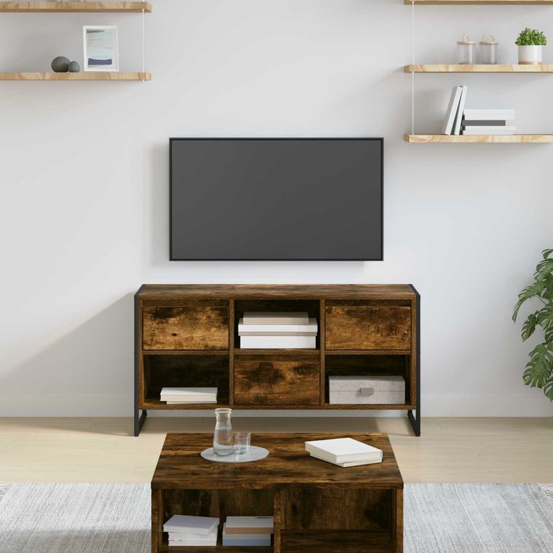 Casa si Gradina - Mobilier - Comode si corpuri - Comode - Cabinet TV Stejar fumuriu 100 x 36 x 49,5 cm Lemn compozit - Infinity.ro