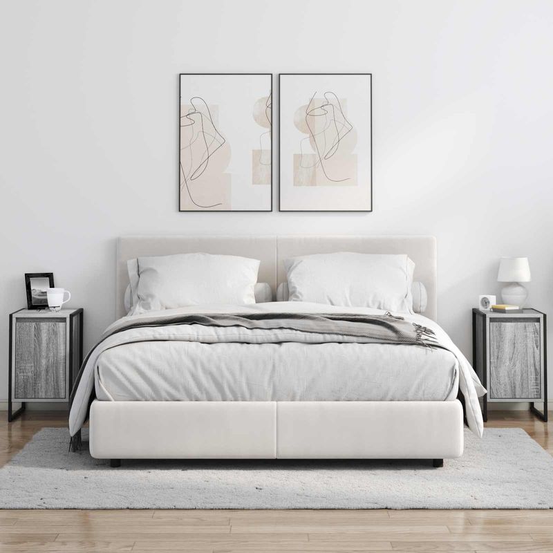 Casa si Gradina - Mobilier - Comode si corpuri - Noptiere - Noptiera Gri Sonoma 39,5 x 30 x 50 cm Lemn compozit - Infinity.ro