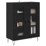 Casa si Gradina - Mobilier - Comode si corpuri - Comode - Bufet Stejar Negru 69,5 x 34 x 90 cm Lemn compozit - Infinity.ro