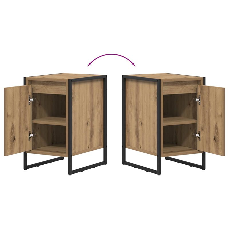 Casa si Gradina - Mobilier - Comode si corpuri - Noptiere - Noptiera Stejar artizanal 39,5 x 30 x 50 cm Lemn compozit - Infinity.ro