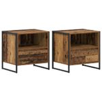 Casa si Gradina - Mobilier - Comode si corpuri - Noptiere - Noptiera 2 pcs Lemn Vechi 50 x 39,5 x 50 cm Lemn compozit - Infinity.ro