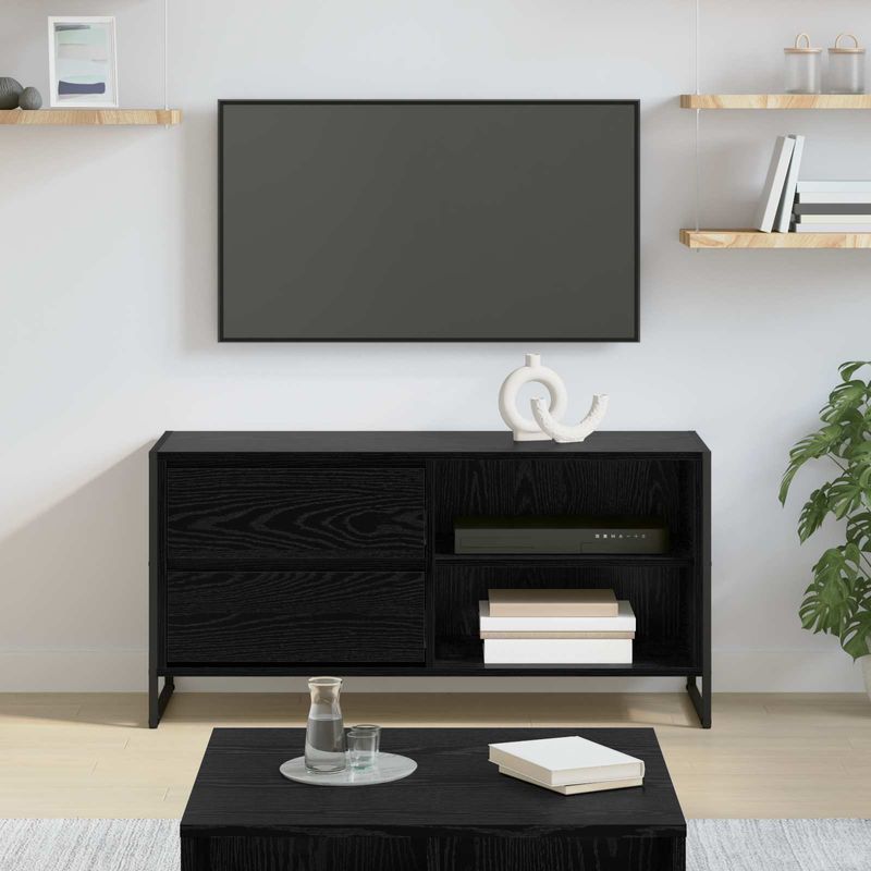 Casa si Gradina - Mobilier - Comode si corpuri - Comode - Cabinet TV Stejar Negru 100 x 36 x 49,5 cm Lemn compozit - Infinity.ro