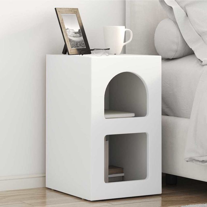 Casa si Gradina - Mobilier - Comode si corpuri - Noptiere - Noptiera 2 pcs Alb 29.5 x 35 x 50 cm Lemn compozit - Infinity.ro