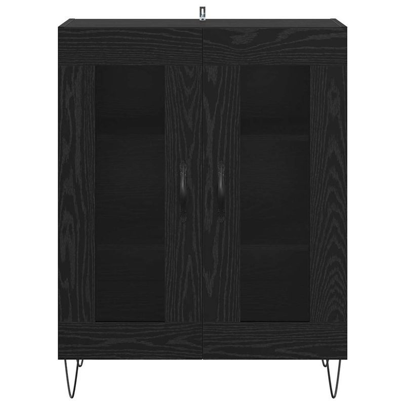 Casa si Gradina - Mobilier - Comode si corpuri - Comode - Bufet Stejar Negru 69,5 x 34 x 90 cm Lemn compozit - Infinity.ro