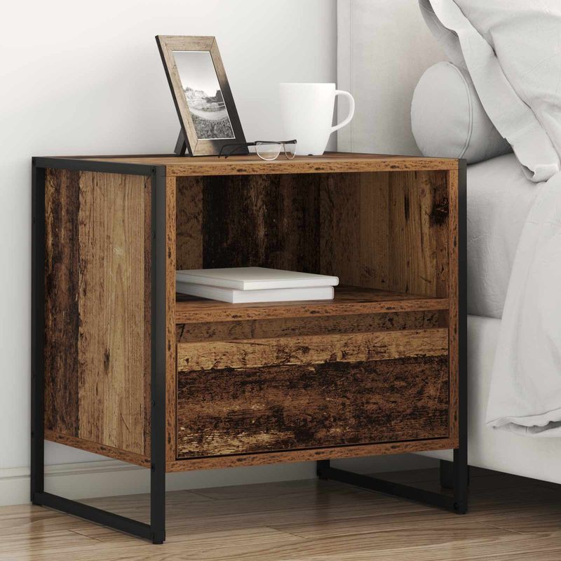 Casa si Gradina - Mobilier - Comode si corpuri - Noptiere - Noptiera 2 pcs Lemn Vechi 50 x 39,5 x 50 cm Lemn compozit - Infinity.ro