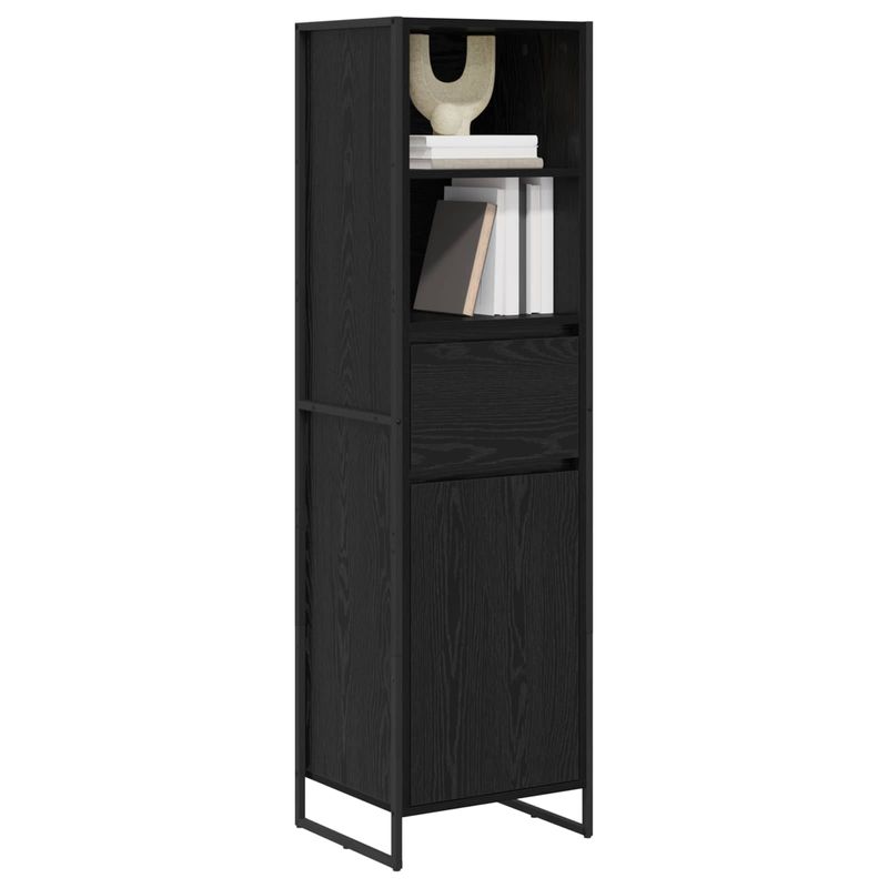 Casa si Gradina - Mobilier - Comode si corpuri - Comode - Dulap pentru carti cu sertar Stejar Negru 43 x 36 x 150.5 cm - Infinity.ro