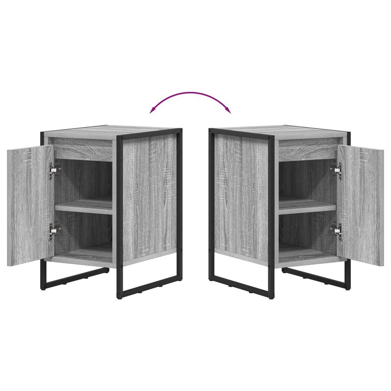 Casa si Gradina - Mobilier - Comode si corpuri - Noptiere - Noptiera 2 pcs Gri Sonoma 39,5 x 30 x 50 cm Lemn compozit - Infinity.ro