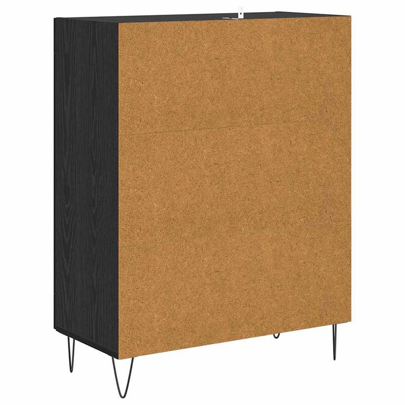 Casa si Gradina - Mobilier - Comode si corpuri - Comode - Bufet Stejar Negru 69,5 x 34 x 90 cm Lemn compozit - Infinity.ro