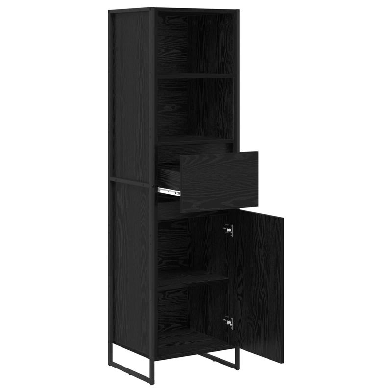 Casa si Gradina - Mobilier - Comode si corpuri - Comode - Dulap pentru carti cu sertar Stejar Negru 43 x 36 x 150.5 cm - Infinity.ro