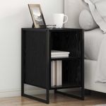 Casa si Gradina - Mobilier - Comode si corpuri - Noptiere - Noptiera Stejar Negru 39.5 x 30 x 50 cm Lemn compozit - Infinity.ro