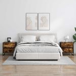 Casa si Gradina - Mobilier - Comode si corpuri - Noptiere - Noptiera 2 pcs Stejar fumuriu 50 x 39.5 x 50 cm Lemn compozit - Infinity.ro