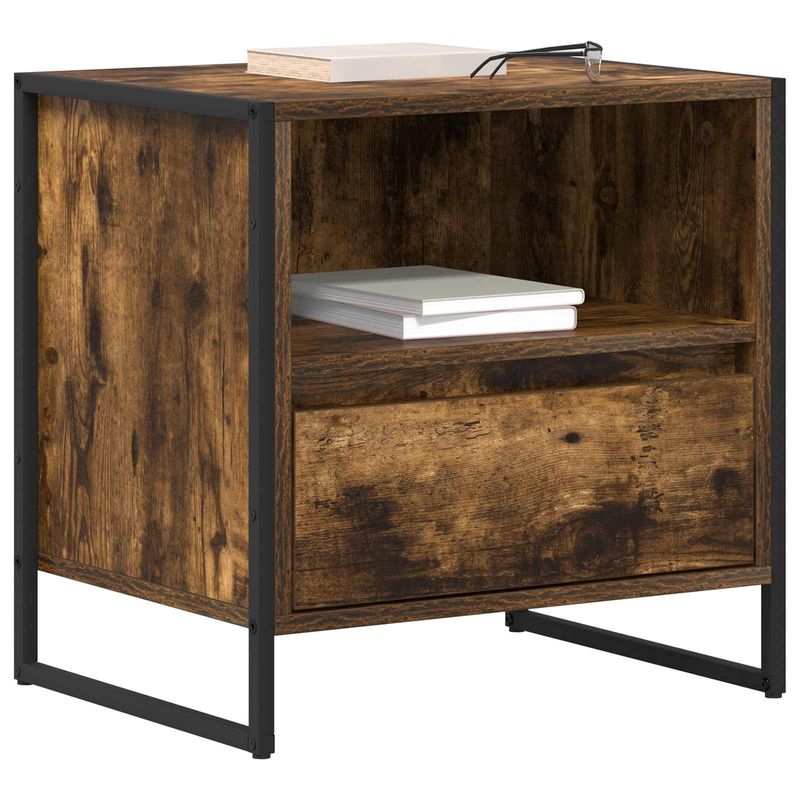 Casa si Gradina - Mobilier - Comode si corpuri - Noptiere - Noptiera Stejar fumuriu 50 x 39,5 x 50 cm Lemn compozit - Infinity.ro