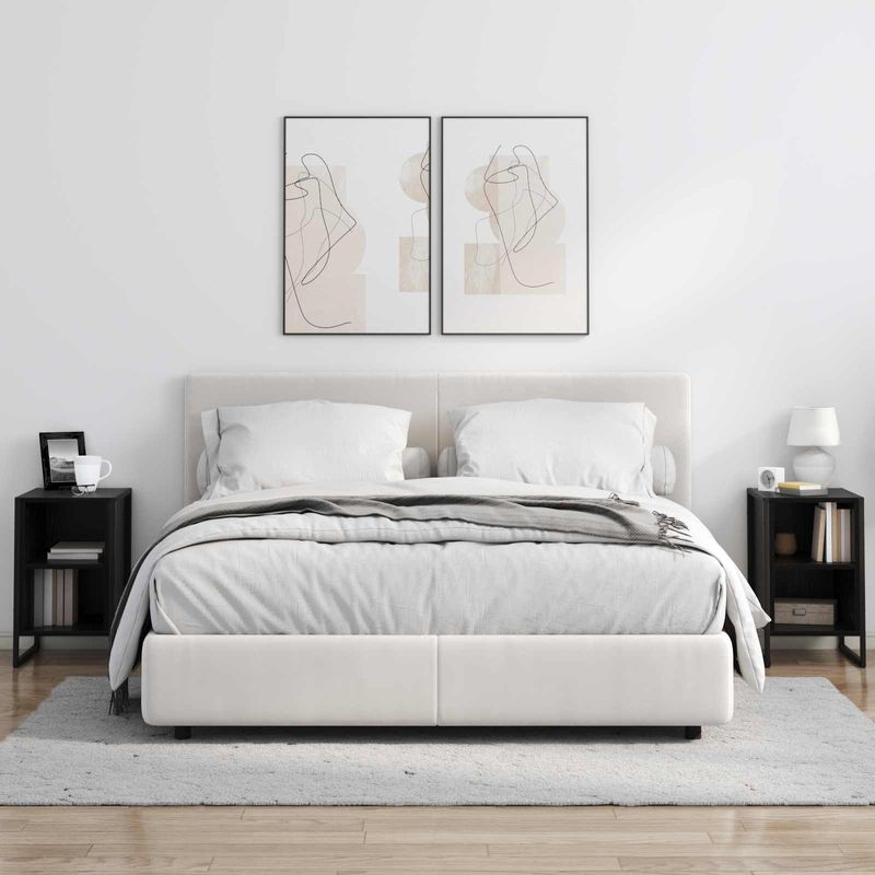 Casa si Gradina - Mobilier - Comode si corpuri - Noptiere - Noptiera Stejar Negru 39.5 x 30 x 50 cm Lemn compozit - Infinity.ro