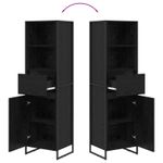 Casa si Gradina - Mobilier - Comode si corpuri - Comode - Dulap pentru carti cu sertar Stejar Negru 43 x 36 x 150.5 cm - Infinity.ro