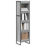 Casa si Gradina - Mobilier - Biblioteci si rafturi - Biblioteci - Dulap pentru carti Gri Sonoma 80 x 30 x 155 cm Lemn compozit - Infinity.ro