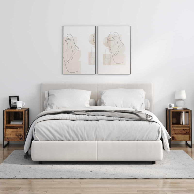 Casa si Gradina - Mobilier - Comode si corpuri - Noptiere - Noptiera cu sertar Lemn Vechi 39,5 x 30 x 50 cm Lemn compozit - Infinity.ro