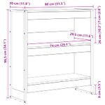 Casa si Gradina - Mobilier - Biblioteci si rafturi - Biblioteci - Dulap pentru carti Sonoma 80 x 30 x 155 cm Lemn compozit - Infinity.ro