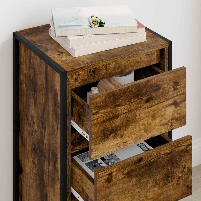 Casa si Gradina - Mobilier - Comode si corpuri - Comode - Bufet cu sertar Stejar fumuriu 42 x 36 x 75.5 cm Lemn compozit - Infinity.ro