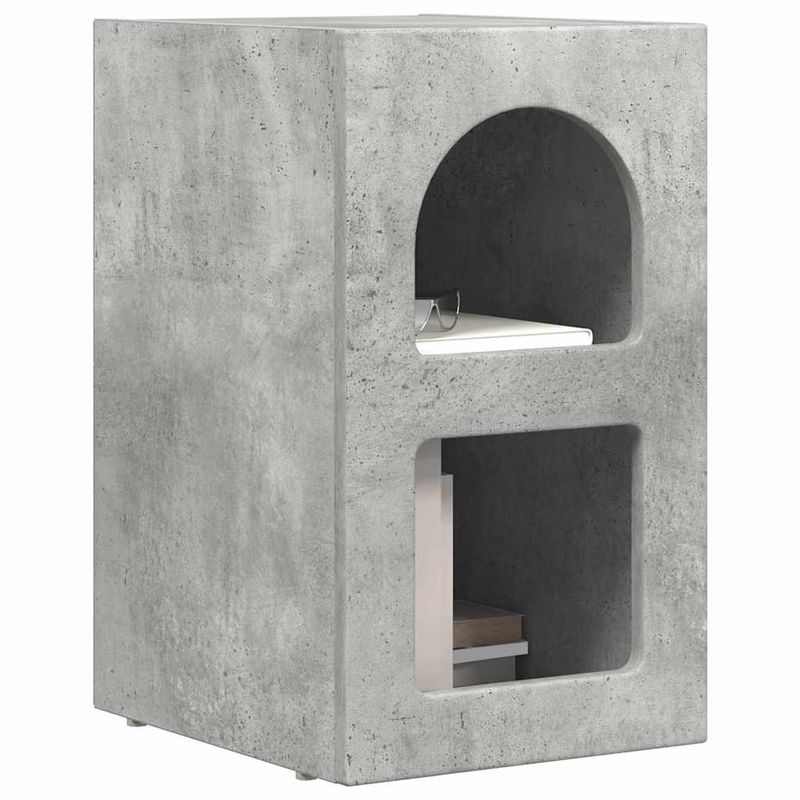 Casa si Gradina - Mobilier - Comode si corpuri - Noptiere - Noptiera Gri din beton 29.5 x 35 x 50 cm Lemn compozit - Infinity.ro