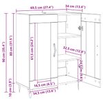 Casa si Gradina - Mobilier - Comode si corpuri - Comode - Bufet Lemn Vechi 69,5 x 34 x 90 cm Lemn compozit - Infinity.ro